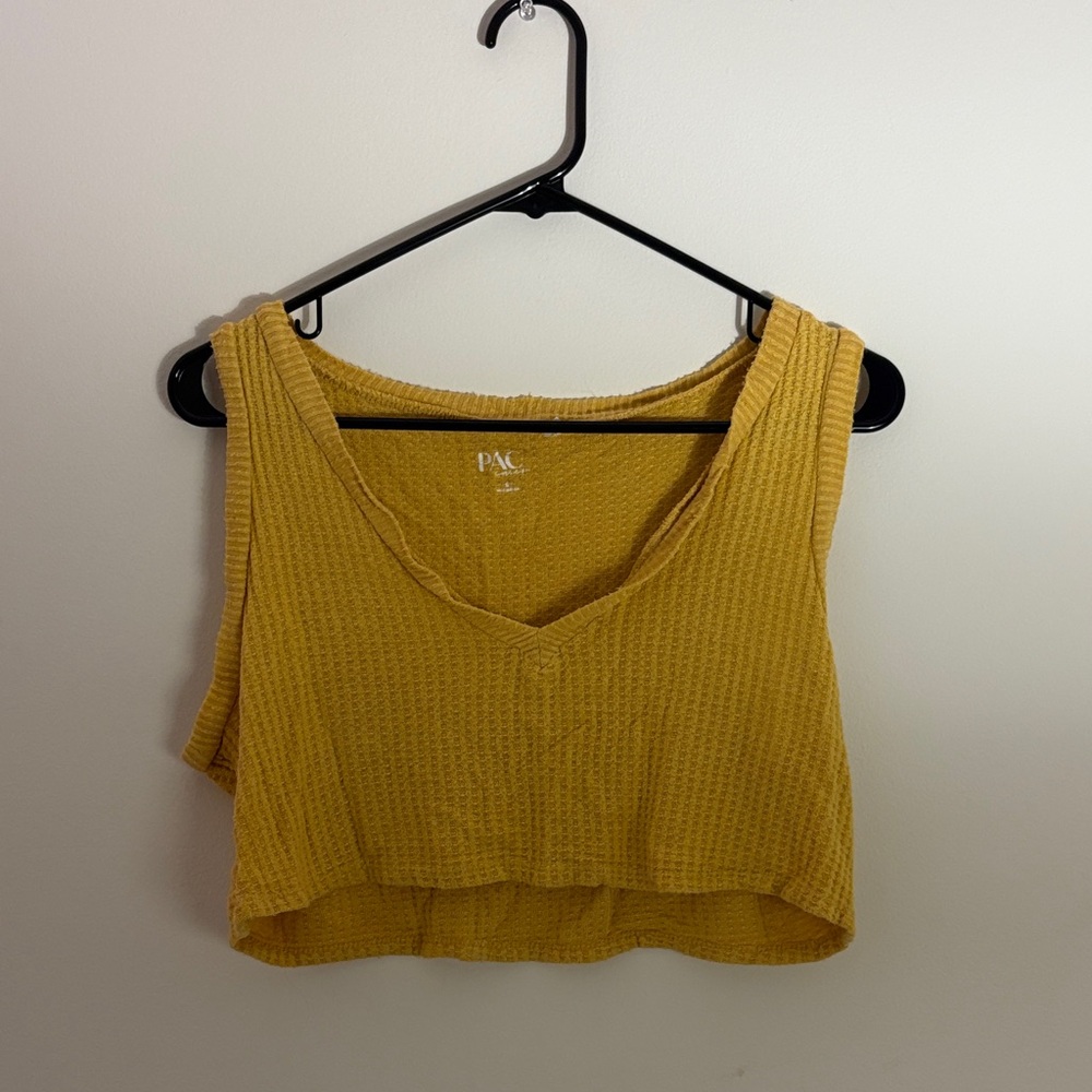 Women's Yellow Cropped Top